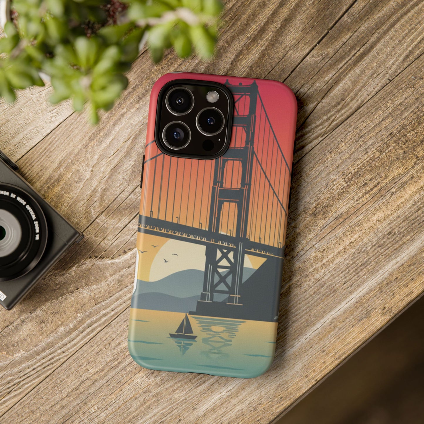 Golden Gate Sunset Phone Case — San Francisco Bridge Tough Case
