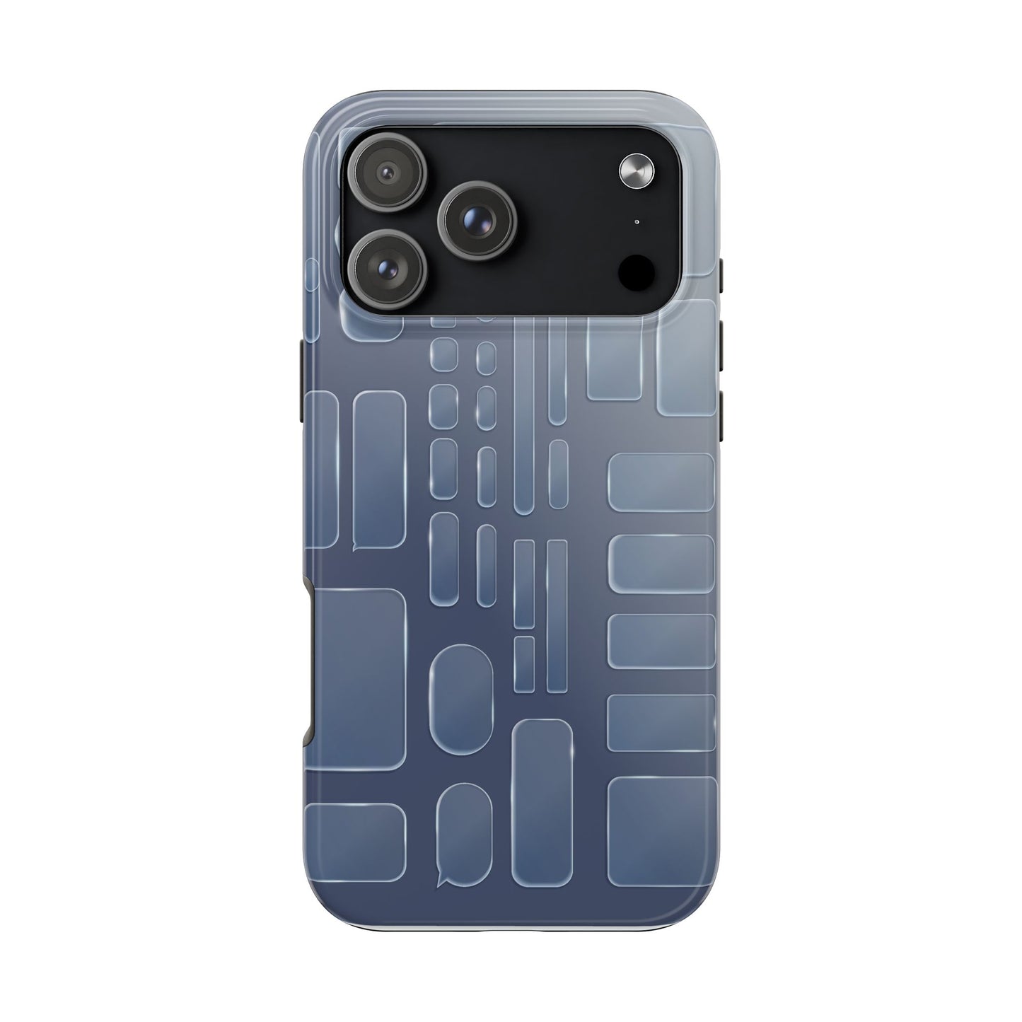 Protective Phone Case — Blue Geometric Tech Pattern