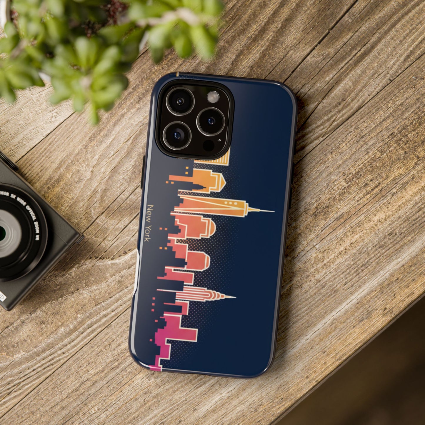 New York Skyline Tough Phone Case – Colorful Cityscape iPhone Cover