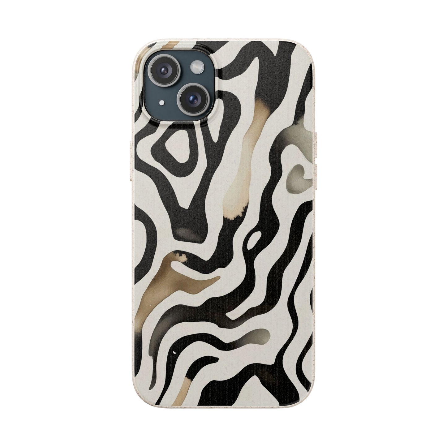 Eco Zebra Print Phone Case — Biodegradable Protective Cover
