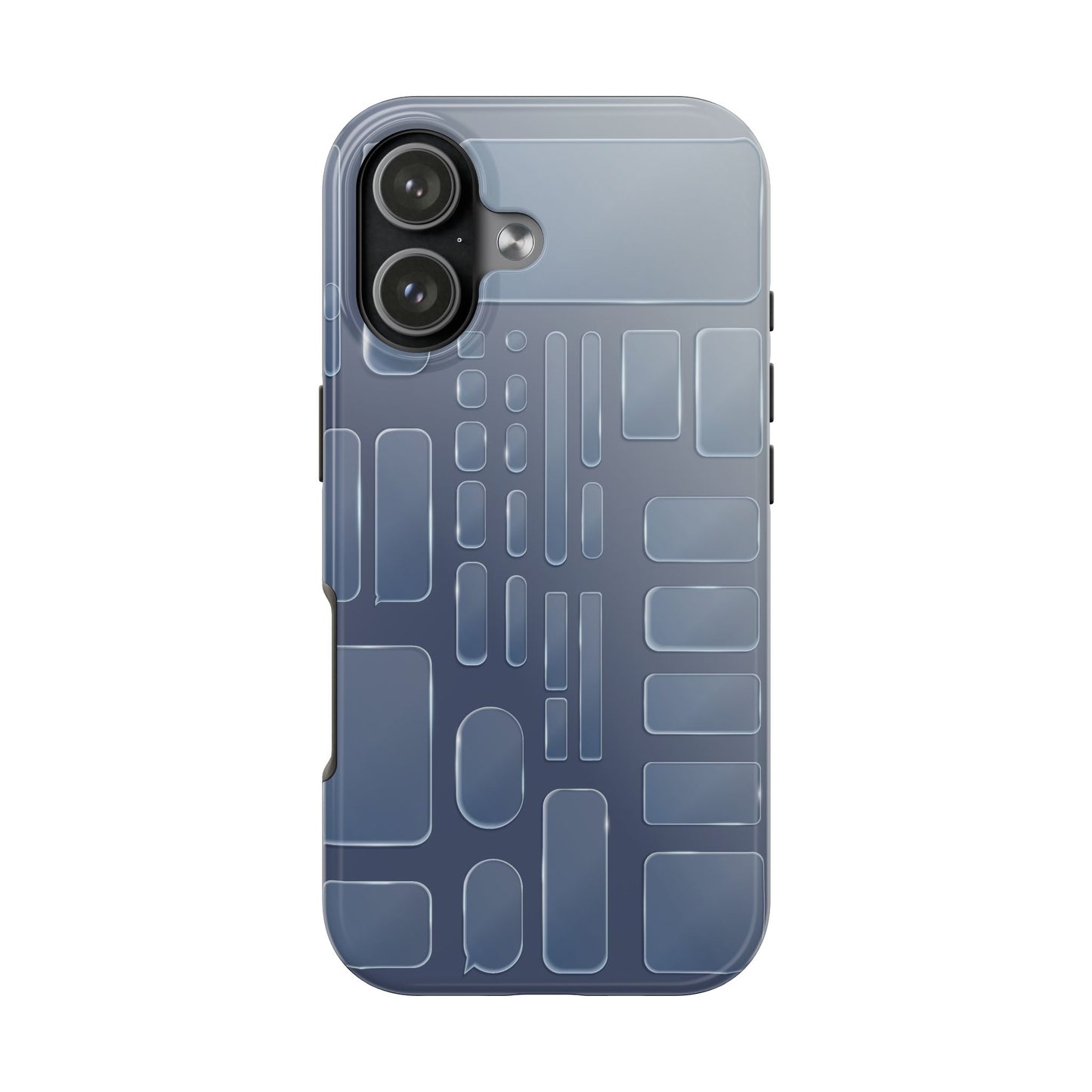 Protective Phone Case — Blue Geometric Tech Pattern