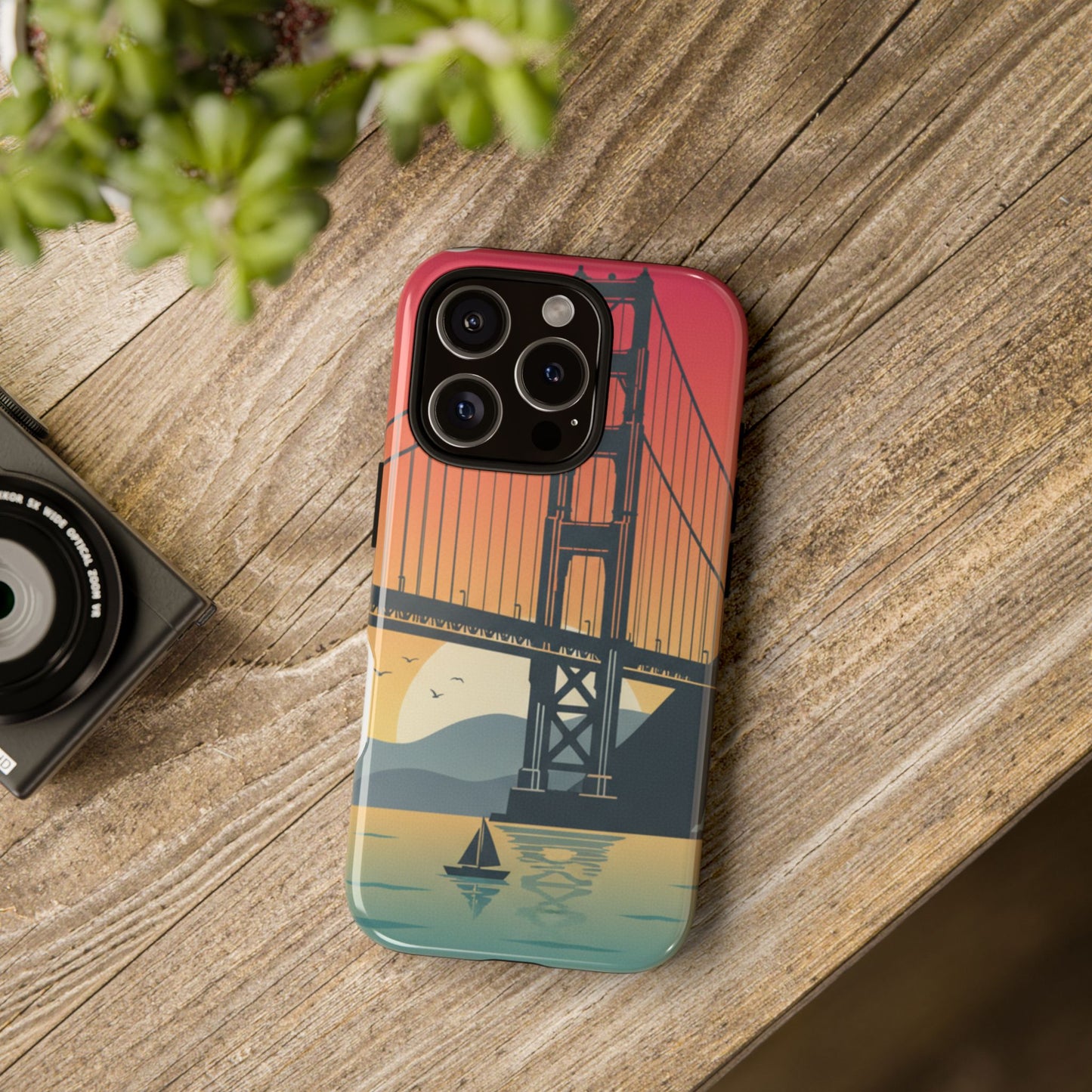Golden Gate Sunset Phone Case — San Francisco Bridge Tough Case