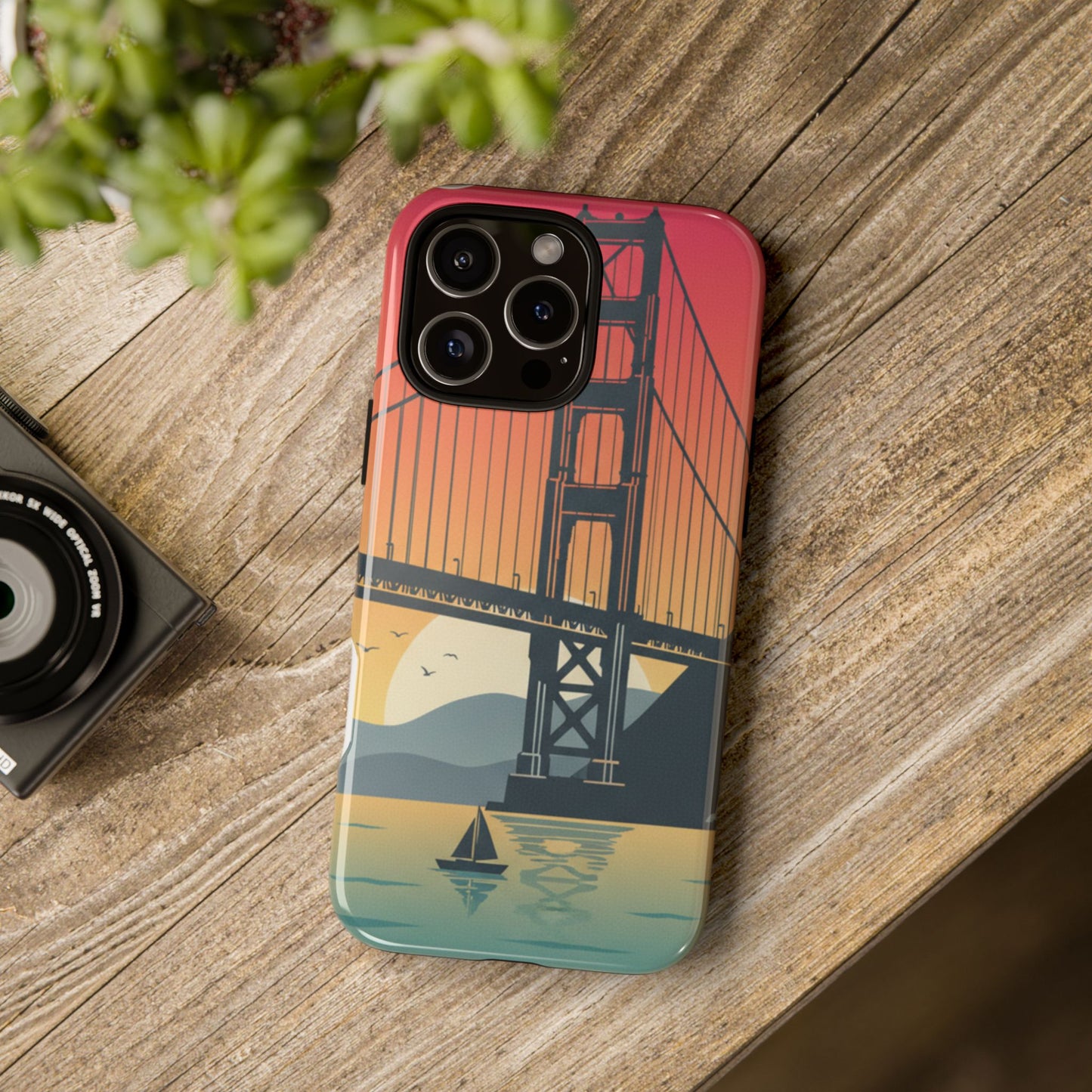 Golden Gate Sunset Phone Case — San Francisco Bridge Tough Case