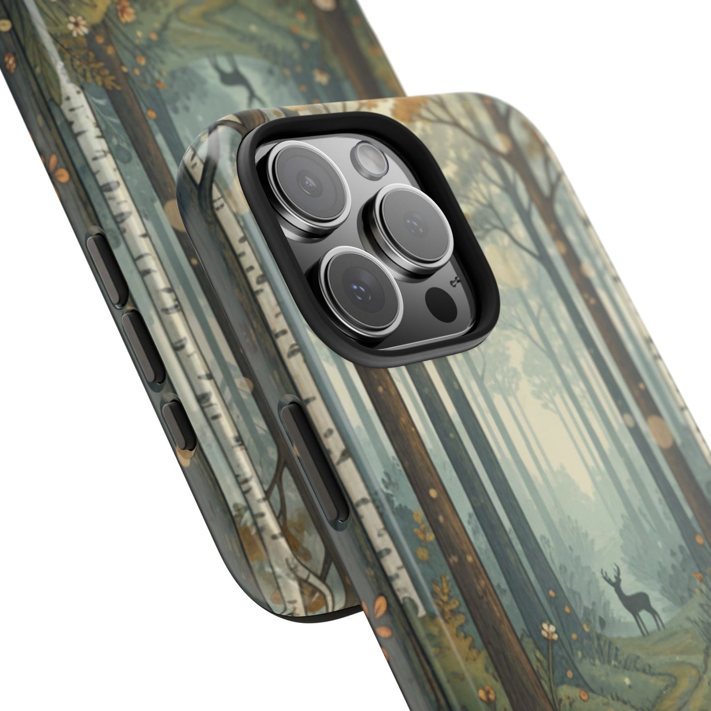 Forest Path Deer Tough Phone Case — Woodland Nature iPhone Cover