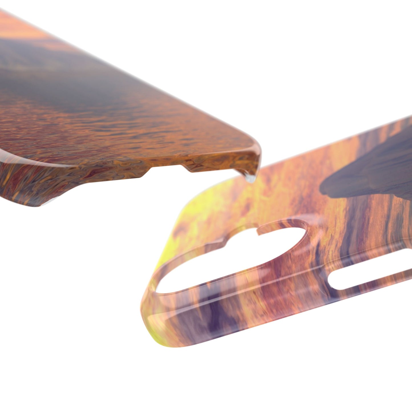 Sunset Island Slim Phone Case — Serene Ocean Landscape iPhone Cover