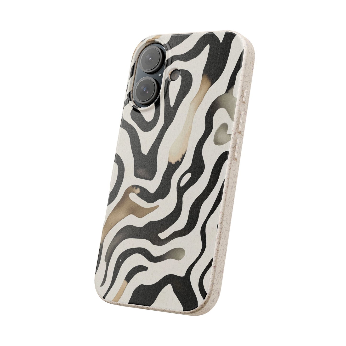 Eco Zebra Print Phone Case — Biodegradable Protective Cover