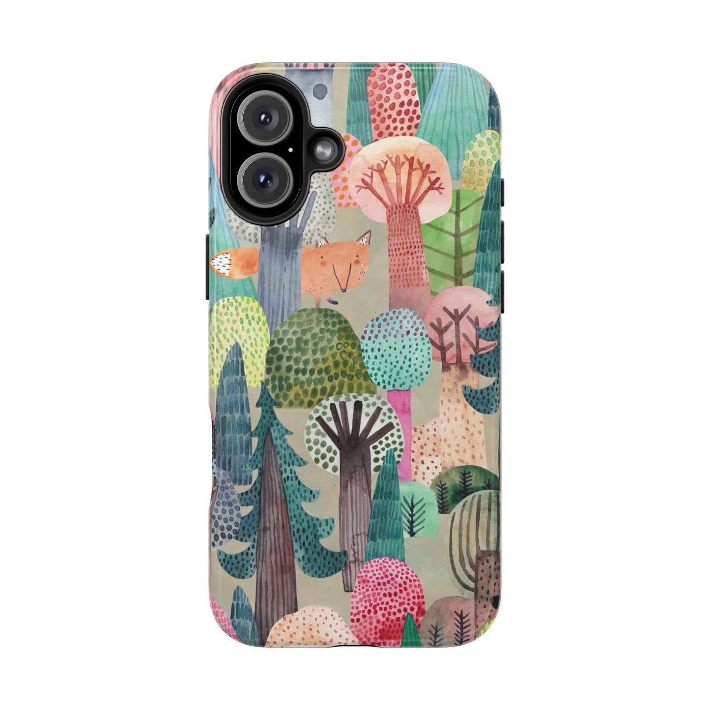 Tough Phone Case — Whimsical Forest Fox Design (Protective Floral Woodland iPhone Case)