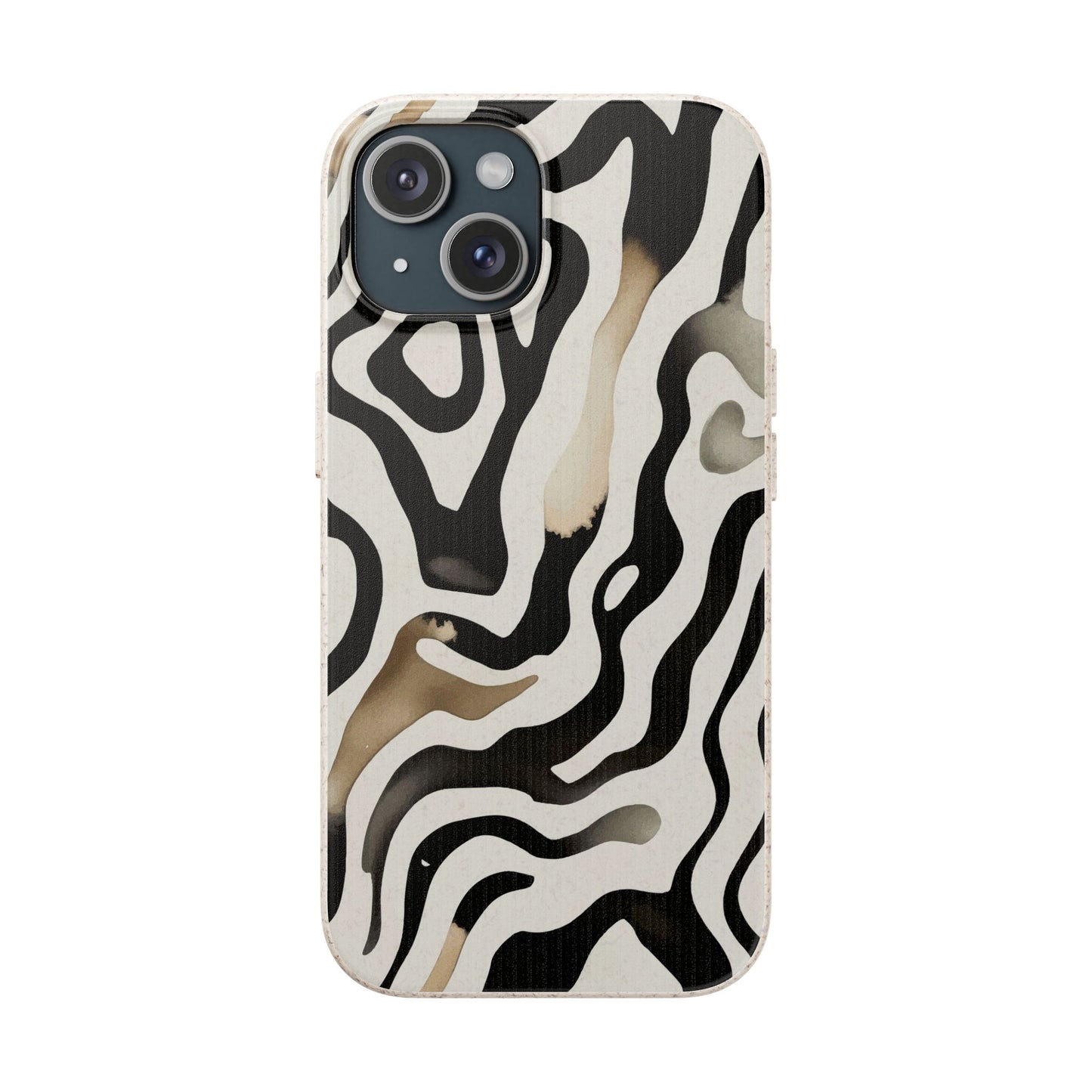 Eco Zebra Print Phone Case — Biodegradable Protective Cover