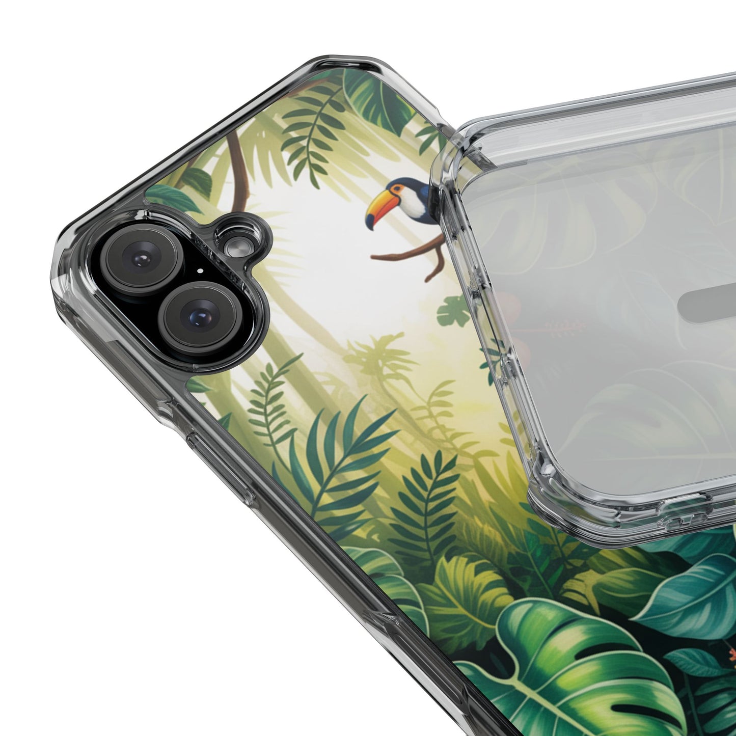 Tropical Toucan Clear Phone Case — Magnetic Impact-Resistant Case